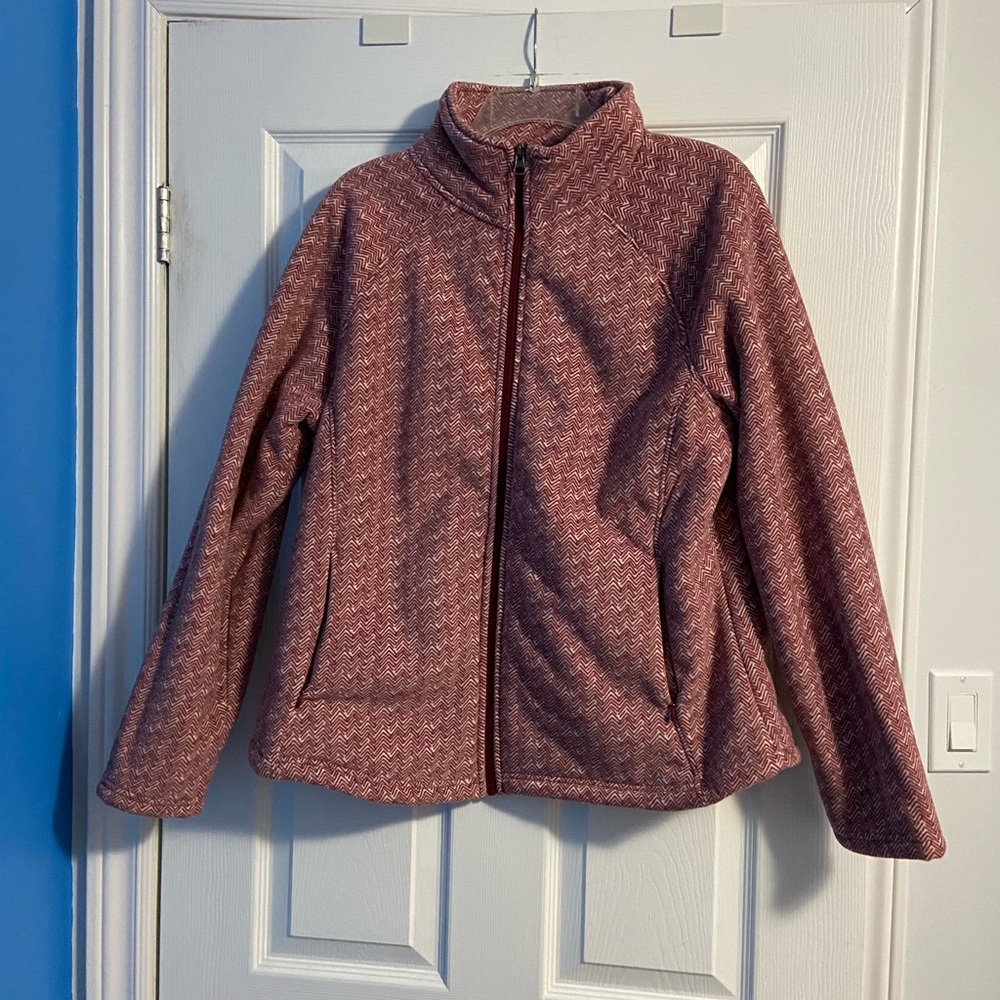 Natural Reflections Women’s Zip-Up Fleece Jacket Faux Fur Lining Size L